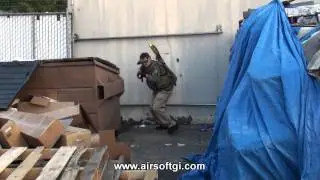 Airsoft GI - SRC GBB AK74U Shooting with Bob The Axeman