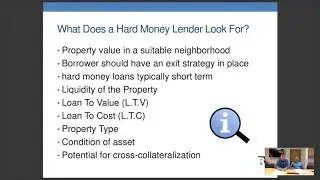 What Does a Hard Money Lender Look For?