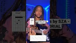 GOOD DAYS by SZA GUITAR TUTORIAL #beccasmelodies #shorts