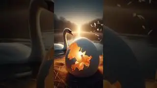 The Swan Did Not Like Phoenix Birds 🥹🕊️ #shot #ai #save #egg #swan #shorts #shortstory
