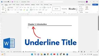 😎👍 How To Underline Chapter Headings In Microsoft Word