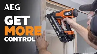 Get more control with the AEG 18V F-RAPID 15GA DA Angled Brad Nailer