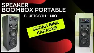 SPEAKER BOOMBOX PORTABLE + MIC ECHO (DIY bOomBOX)