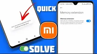Fix Can't use memory extension due to insufficient storage space problem solve
