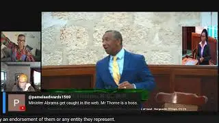 MR. RALPH THORNE IN PARLIAMENT DISCUSSING THE SAVVY ON THE BAY ISSUE.