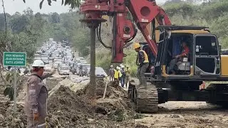 Akhirnya❗️Borpile diturunkan di jalur batu jomba & akan melakukan pengeboran hari ini