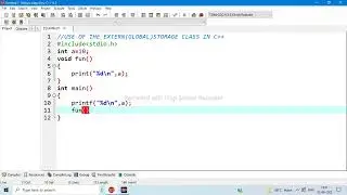 #USE OF THE EX TERN VARIABLE IN C++#