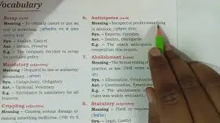VOCABULARY 🔥 