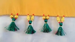 How to do Saree Kuchu with Beads - Design 2