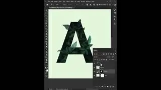 Cutout Leaves Text Effects In Photoshop - Photoshop Tutorials for Beginners #shorts #photoshop