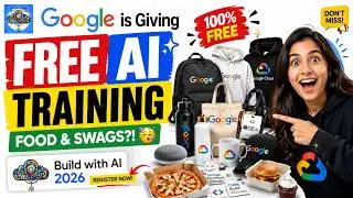 Google's BIGGEST FREE AI Event 2026! FREE Food 🍕 + Google Swags + AI Training #google #googleswags
