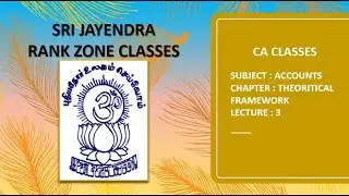 CA CLASSES | ACCOUNTS | THEORITICAL FRAMEWORK | LECTURE 3