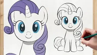 How to Draw Rarity 💎 | My Little Pony Easy Step-by-Step | PrimoDrawings