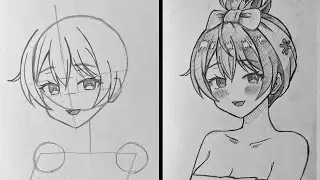How to draw anime girl for beginners Maria Mikhailovna | easy anime drawing