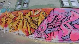 Graffiti down at blue 