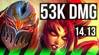 ZED vs ZYRA (JGL) | 12k comeback, 53k DMG, 1500+ games, Rank 11 Zed | NA Grandmaster | 14.13
