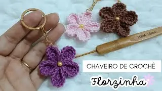 🌸 Chaveiro De Croche 🌸 Florzinha  #shorts #crochêpassoapasso #croche #shortvideo #chaveirodecroche 