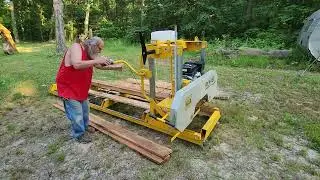 My Dad Is Helping Mill An Oak Tree Log Into Lumber! Frontier OS31