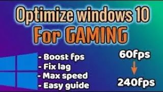 How TO OPTIMIZE WINDOWS 10 144FPS