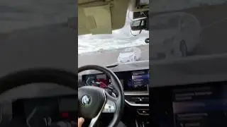 Emergency braking while turning in the BMW X5 🛑