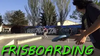 ULTIMATE FRISBEE SKATEBOARDING TRICK SHOTS- FRISBOARDING???