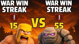|| Our war win streak is 15 and enemy war win streak is 55 ||