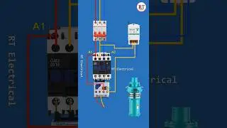 Three Phase Pump Motor With Remote Control Electrical Wiring ⚡🦺#electrical #viral