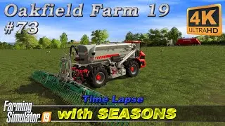 Baling & collecting hay bales. Spreading digestate | Oakfield Farm with Seasons | FS19 TimeLapse #73