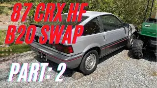 87 crx hf swap B20 swap crx Honda crv engine swap b20z2 Crx ls 5 speed manual.