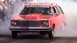National No Prep Racing Association Andy Reynolds wheelie wagon vs Blackhawk no prep mayhem