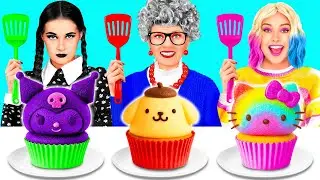 Wednesday vs Grandma Cooking Challenge | Simple Kitchen Recipes by HAHANOM Challenge