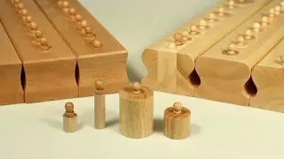 Alison's Montessori: (S03) Knobbed Cylinders & (PS01) Knobbed Cylinders (Premium Quality)