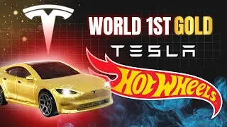 WORLD&rsquo;S FIRST Gold-Painted Hot Wheels Tesla Model S | Custom Diecast Build
