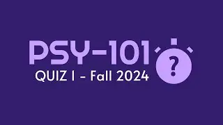 Quiz 1 Solutions for PSY101 - Introduction to Psychology | Virtual University Fall 2024
