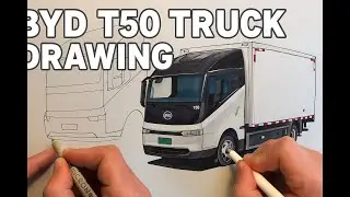 Drawing BYD T50 Truck Step by Step  Sketch to Realistic Color  ArtOnWheel EST2