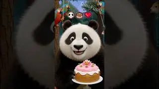 Милый панда празднует день рождения! 🎂🐼 Радость, друзья и веселье повсюду! 🌈✨#shorts