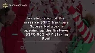 Stake Spores Network $SPO tokens and earn 90% APY