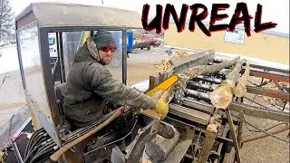 AMAZING Homemade log splitter!!