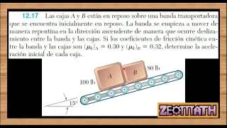 CINÉTICA DE LA PARTÍCULA. Segunda Ley de Newton. Problema 12.17 Dinámica Beer & Johnston 9 edición.