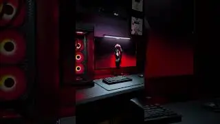 🔥 Red Dark Theme PC Setup Vibes | Cozy Gaming Desk Setup Inspiration 😈