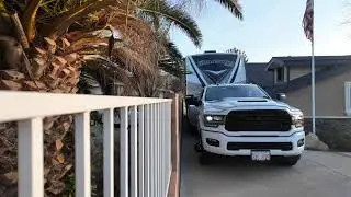 Pulling a HUGE RV Out of Tight Spot! Grand Design Momentum 395ms