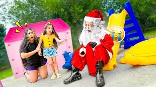 LAYRA E LARISSA ENCONTROU UM PAPAI NOEL CHORANDO E TIVERAM QUE AJUDAR ELE! 