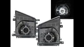 CrazyTheGod ELF 100P N-SERIES NJR85 MK6 07-present Truck CCFL Projector Headlight Chrome for ISUZU
