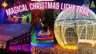 🎄Magical Christmas Light Trail Installation Walk✨ Delapre Abbey🎅 4K | Northampton | England | UK