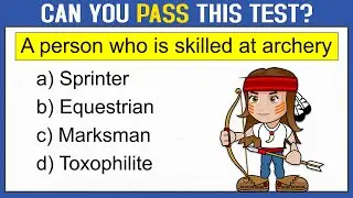 ONE WORD SUBSTITUTION QUIZ. 10 One Word Substitution Questions. English Vocabulary Quiz #challenge 2
