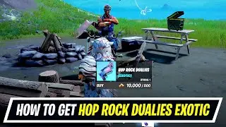 Where and How to get New Hop Rock Dualies Exotic Pistol + Gamplay in Fortnite Season 5