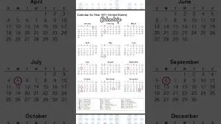 Calendar 1971 #monthsoftheyear