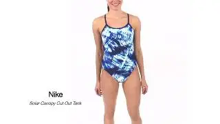 Nike Swim Solar Canopy Cut Out Tank One Piece Swimsuit | SwimOutlet.com