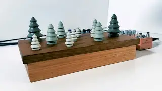 Handmade Sound Sculpture Piezo Wood Block Forest Electronic Sounds With Guitar Pedals