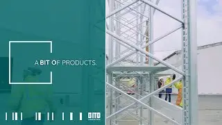 Aufbau einer Teilkomponente (30 Meter hoch) | BITO Lagertechnik